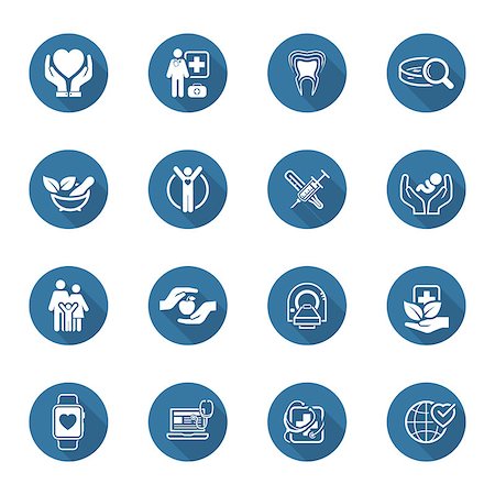 Medical and Health Care Icons Set. Flat Design. Isolated Illustration. Stock Photo - Budget Royalty-Free & Subscription, Code: 400-08408530