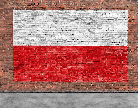 simsearch:400-08403526,k - Polish flag painted on old brick wall Fotografie stock - Microstock e Abbonamento, Codice: 400-08408879