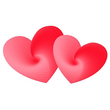 simsearch:400-08410647,k - stylized red heart, couple - love symbol, vector illustrations Stockbilder - Microstock & Abonnement, Bildnummer: 400-08409792