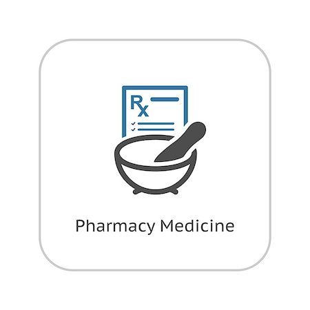 pharmacy icons - Pharmacy Medicine and Medical Services Icon. Flat Design. Isolated. Stock Photo - Budget Royalty-Free & Subscription, Code: 400-08409832