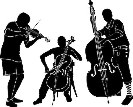 simsearch:400-06134635,k - musicians play on the violin and cello bass Stock Photo - Budget Royalty-Free & Subscription, Code: 400-08409906