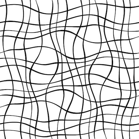 simsearch:400-08403491,k - Abstract seamless pattern with wave lines. Hand drawn graphic. Simple stylized texture of covering. Vector illustration. Foto de stock - Super Valor sin royalties y Suscripción, Código: 400-08401017