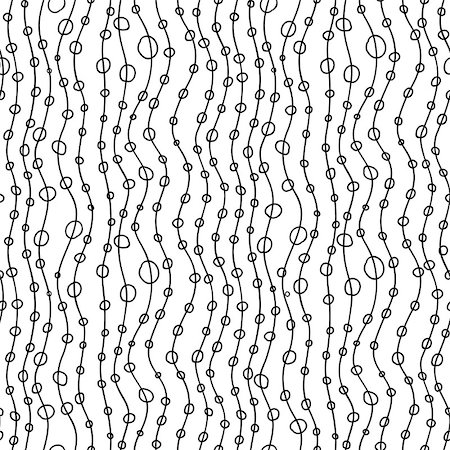 simsearch:400-08403491,k - Abstract seamless pattern with wave lines. Hand drawn graphic. Simple stylized texture of covering. Vector illustration. Foto de stock - Super Valor sin royalties y Suscripción, Código: 400-08401018