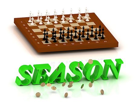 SEASON- inscription of green letters and chess on white backgroundckground Stock Photo - Budget Royalty-Free & Subscription, Code: 400-08401360