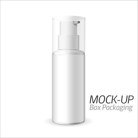 Make up. Tube of cream or gel white plastic product.  Container, product and packaging. White background. Foto de stock - Royalty-Free Super Valor e Assinatura, Número: 400-08401632