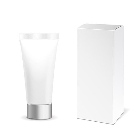 simsearch:400-08290789,k - Make up. Tube of cream or gel white plastic product.  Container, product and packaging. White background. Foto de stock - Super Valor sin royalties y Suscripción, Código: 400-08401640