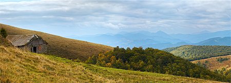 simsearch:400-04306537,k - Carpathian Mountains (Ukraine) autumn landscape with shed Stock Photo - Budget Royalty-Free & Subscription, Code: 400-08401979