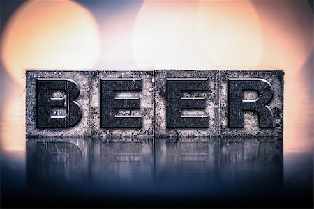 simsearch:400-08402857,k - The word "BEER" written in vintage ink stained letterpress type. Stock Photo - Budget Royalty-Free & Subscription, Code: 400-08402204