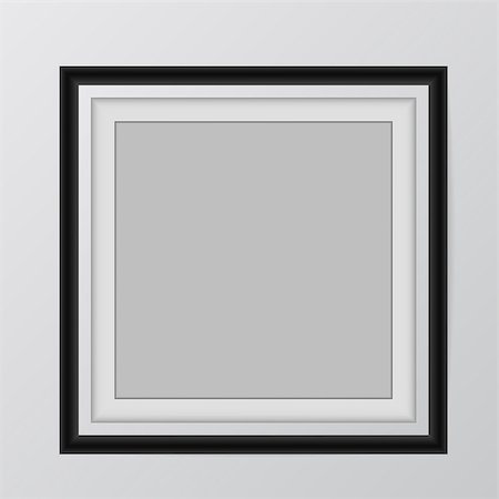 simsearch:400-08621223,k - blank picture frame template set hanging on wall Stock Photo - Budget Royalty-Free & Subscription, Code: 400-08402423