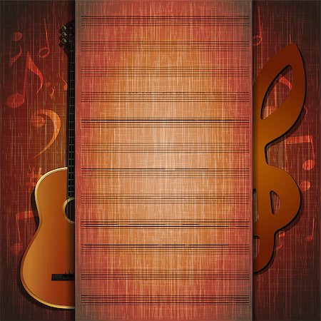 drstokvektor (artist) - Vector musical background frame sheet of guitar on textural background with notes. It can be used as a poster, advertising or separately. Stockbilder - Microstock & Abonnement, Bildnummer: 400-08402708