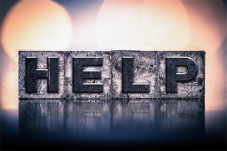 simsearch:400-08402857,k - The word "HELP" written in vintage ink stained letterpress type. Stock Photo - Budget Royalty-Free & Subscription, Code: 400-08402835