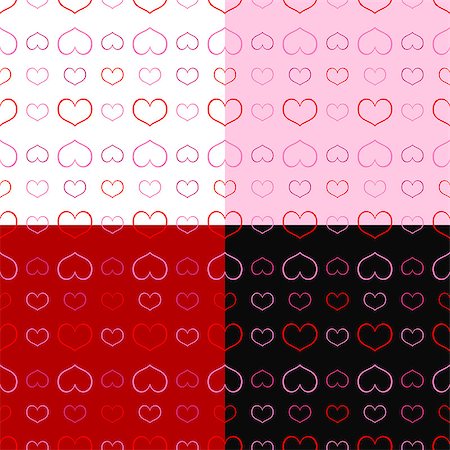 simsearch:400-04495780,k - Romantic seamless pattern with hearts for Valentine Day Foto de stock - Super Valor sin royalties y Suscripción, Código: 400-08403119