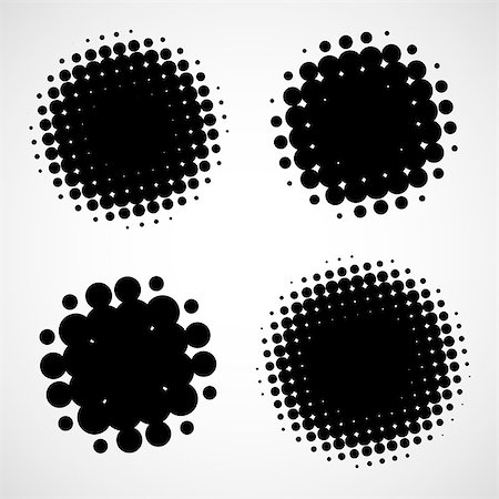 simsearch:400-08672921,k - Abstract Halftone Backgrounds. Vector Set of Isolated Modern Design Element Stock Photo - Budget Royalty-Free & Subscription, Code: 400-08403134
