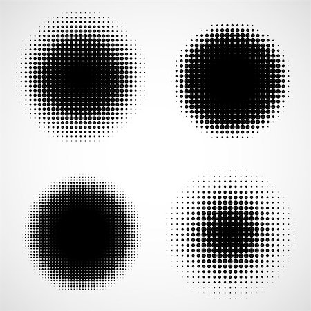 dot abstract - Abstract Halftone Backgrounds. Vector Set of Isolated Modern Design Element Stock Photo - Budget Royalty-Free & Subscription, Code: 400-08403137