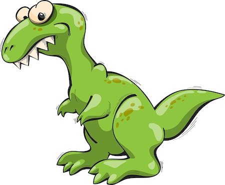 simsearch:400-08956391,k - green tyrannosaurus rex, vector illustration, cartoon Stock Photo - Budget Royalty-Free & Subscription, Code: 400-08403308