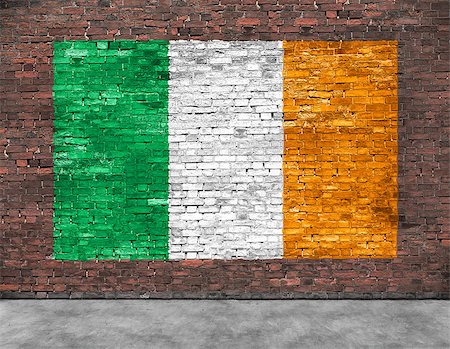 simsearch:400-08403526,k - Flag of Ireland and part of foreground Fotografie stock - Microstock e Abbonamento, Codice: 400-08403526