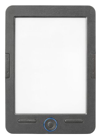 simsearch:400-08501429,k - Portable e-book reader isolated on white background with clipping path Photographie de stock - Aubaine LD & Abonnement, Code: 400-08403534