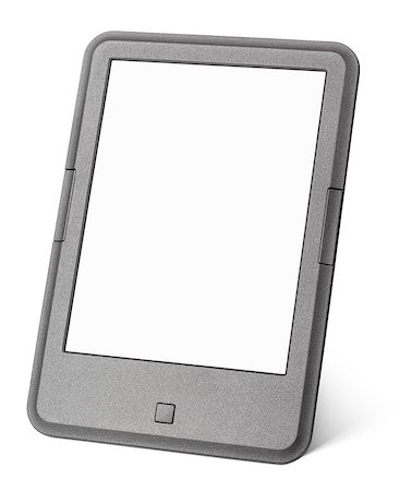 simsearch:400-08501429,k - Portable e-book reader isolated on white background with two clipping path for book and screen Photographie de stock - Aubaine LD & Abonnement, Code: 400-08403543