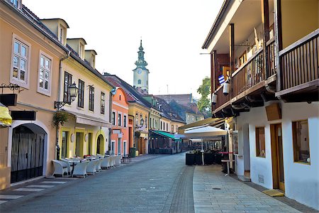 Old hitoric Zagreb street view, capital of Croatia Stock Photo - Budget Royalty-Free & Subscription, Code: 400-08403584