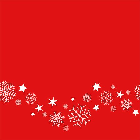 Winter background with snowflakes on a red background. Vector, seamless pattern Stock Photo - Budget Royalty-Free & Subscription, Code: 400-08403718