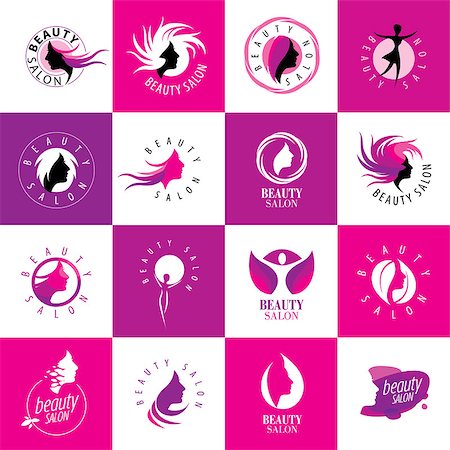 silhouette icon of beautiful woman - Beauty Female Face Logo Design.Cosmetic salon logo design. Creative Woman Face Vector Stock Photo - Budget Royalty-Free & Subscription, Code: 400-08403765