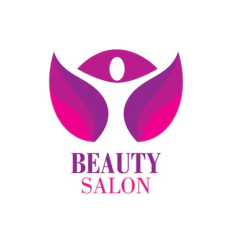 simsearch:400-05946518,k - Beauty Female Face Logo Design.Cosmetic salon logo design. Creative Woman Face Vector Stockbilder - Microstock & Abonnement, Bildnummer: 400-08403771