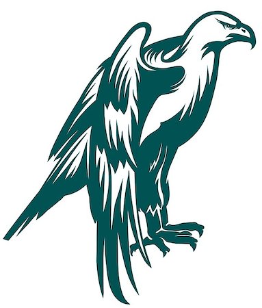 simsearch:400-05698463,k - Engraving stylized Eagle symbol ready for use as a design element Photographie de stock - Aubaine LD & Abonnement, Code: 400-08403846