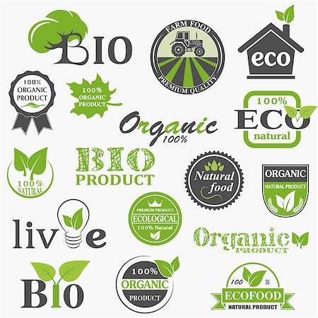 simsearch:400-06738835,k - Natural organic product labels, emblems and badges. Set of design elements Stock Photo - Budget Royalty-Free & Subscription, Code: 400-08403914