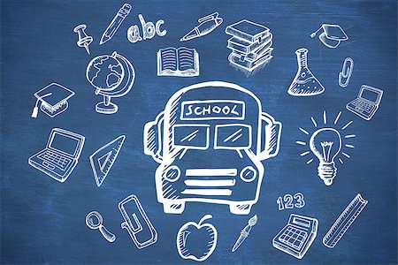 simsearch:400-07683612,k - Education doodles against blue chalkboard Stock Photo - Budget Royalty-Free & Subscription, Code: 400-08414412