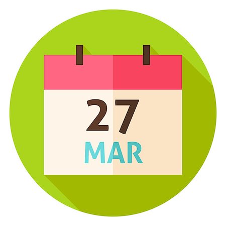 simsearch:400-08414575,k - March 27 Easter Calendar Date Circle Icon. Flat Design Vector Illustration with Long Shadow. Spring Christian Holiday Symbol. Stock Photo - Budget Royalty-Free & Subscription, Code: 400-08414628