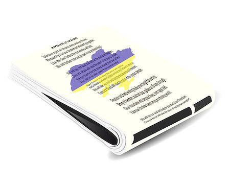 bundle of newspapers in the foreground anthem of Ukraine Map of Ukraine Photographie de stock - Aubaine LD & Abonnement, Code: 400-08415234