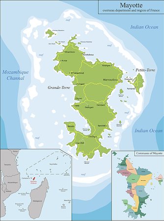 Mayotte is an overseas department and region of France officially named Department of Mayotte Stock Photo - Budget Royalty-Free & Subscription, Code: 400-08415320
