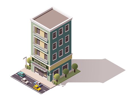 simsearch:400-09142236,k - Isometric icon representing souvenir store building Stock Photo - Budget Royalty-Free & Subscription, Code: 400-08415358