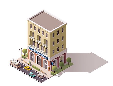 simsearch:400-08301241,k - Isometric icon representing tourist information centre building Stock Photo - Budget Royalty-Free & Subscription, Code: 400-08415359