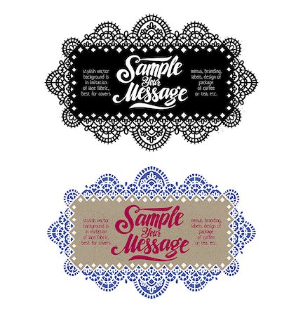 simsearch:400-05136963,k - stylish vector background is in imitation of lace fabric, best for covers, menus, branding, labels, design of package of coffee or tea, etc. Stock Photo - Budget Royalty-Free & Subscription, Code: 400-08415850