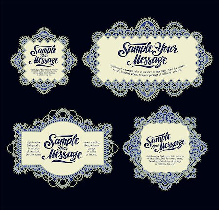 simsearch:400-05136963,k - stylish vector background is in imitation of lace fabric, best for covers, menus, branding, labels, design of package of coffee or tea, etc. Stock Photo - Budget Royalty-Free & Subscription, Code: 400-08415851