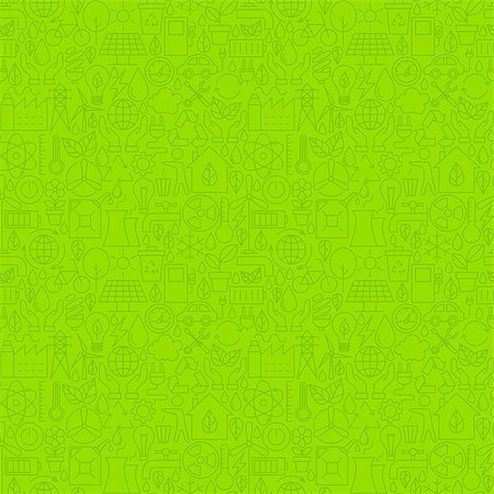 energy oil and abstract - Thin Line Eco Friendly Ecology Green Seamless Pattern. Vector Website Design and Tile Background in Trendy Modern Outline Style. Environment and Nature. Stock Photo - Budget Royalty-Free & Subscription, Code: 400-08416075