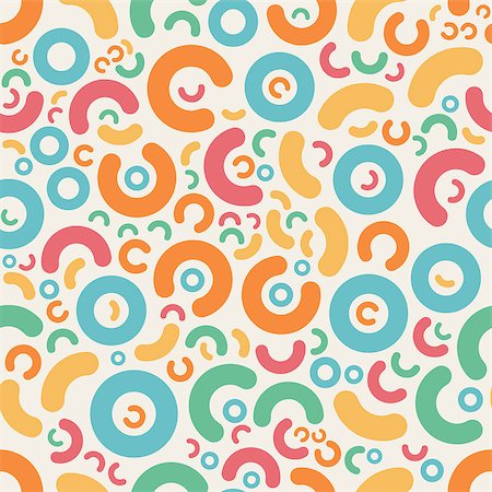 simsearch:400-08674526,k - Vector Seamless Blue Pink Orange Green Color Jumble Rounded Geometric  Shapes  Retro Pattern Abstract Background Stock Photo - Budget Royalty-Free & Subscription, Code: 400-08410119