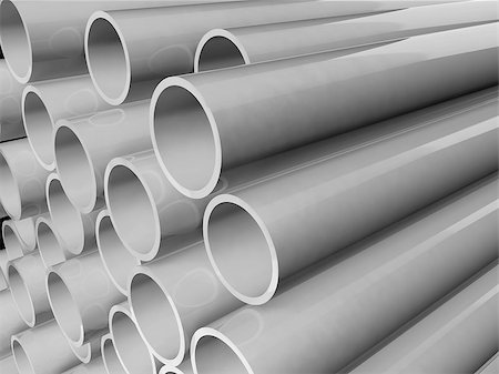 simsearch:400-05268441,k - 3d plastic pipes of grey color Stockbilder - Microstock & Abonnement, Bildnummer: 400-08410385