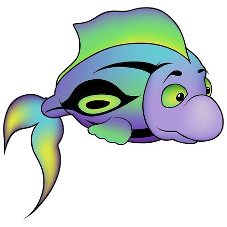 simsearch:400-08097613,k - Exotic Fish - Cartoon Illustration, Vector Stock Photo - Budget Royalty-Free & Subscription, Code: 400-08410444