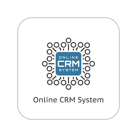 data storage icon - Online  CRM System Icon. Business and Finance. Isolated Illustration. Stock Photo - Budget Royalty-Free & Subscription, Code: 400-08410601