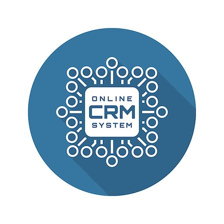 data storage icon - Online  CRM System Icon. Business and Finance. Isolated Illustration. Stock Photo - Budget Royalty-Free & Subscription, Code: 400-08410615