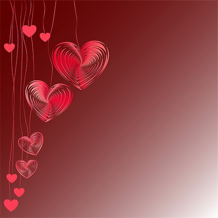 simsearch:400-08410647,k - Valentine stylized hearts - love symbol, vector  background Stockbilder - Microstock & Abonnement, Bildnummer: 400-08410644