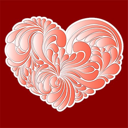 simsearch:400-08410647,k - stylized red heart - love symbol, vector illustrations Stock Photo - Budget Royalty-Free & Subscription, Code: 400-08410642