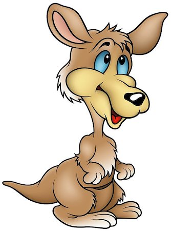 simsearch:400-08038286,k - Smiling Brown Kangaroo - Detailed Cartoon Illustration, Vector Stockbilder - Microstock & Abonnement, Bildnummer: 400-08410662