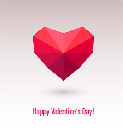 simsearch:400-08625440,k - Valentines day card with abstract heart. Vector illustration. Stock Photo - Budget Royalty-Free & Subscription, Code: 400-08410761
