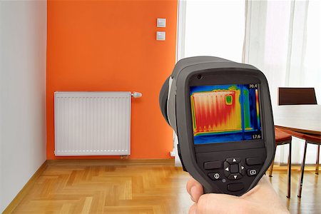 simsearch:400-05721873,k - Heat loss Detection in Central Heating Radiator Stock Photo - Budget Royalty-Free & Subscription, Code: 400-08410953