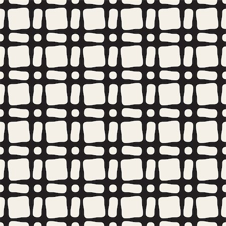 simsearch:400-08674526,k - Vector Seamless Black and White Geometric  Rounded Rectangle And Circles Grid Pattern Abstract Background Stock Photo - Budget Royalty-Free & Subscription, Code: 400-08410983