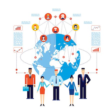 Partnership Teamwork Successful global business team Social network Communication concept Vector illustration Stock Photo - Budget Royalty-Free & Subscription, Code: 400-08411296