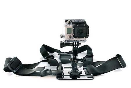 simsearch:400-05058078,k - picture of a gopro camera with harness in studio Foto de stock - Super Valor sin royalties y Suscripción, Código: 400-08411408
